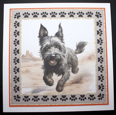 3 Desert Scottish terrier card fronts/toppers 1 by Marion Kimberley-Scott