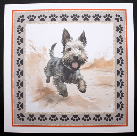 3 Desert Scottish terrier card fronts/toppers 4 by Marion Kimberley-Scott