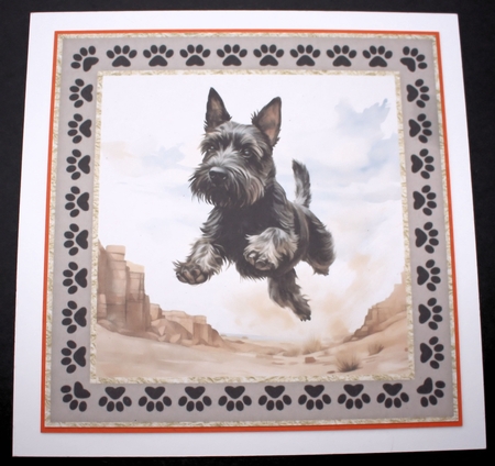 3 Desert Scottish terrier card fronts/toppers 5 by Marion Kimberley-Scott