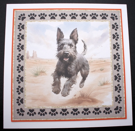 3 Desert Scottish terrier card fronts/toppers 8 by Marion Kimberley-Scott