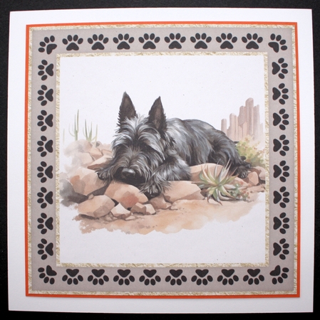 3 Desert Scottish terrier card fronts/toppers 9 by Marion Kimberley-Scott