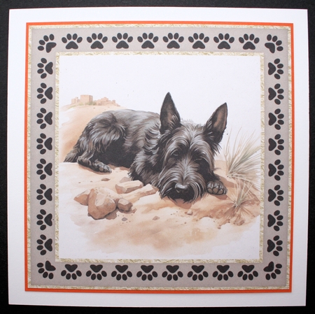 3 Desert Scottish terrier card fronts/toppers 10 by Marion Kimberley-Scott