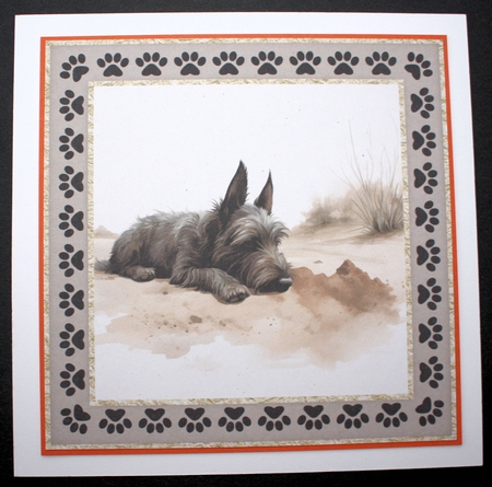 3 Desert Scottish terrier card fronts/toppers 12 by Marion Kimberley-Scott