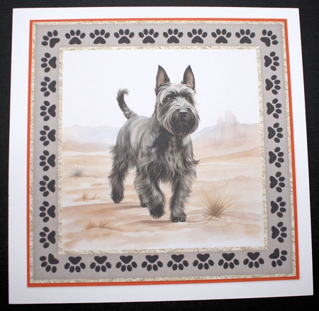 3 Desert Scottish terrier card fronts/toppers 13 by Marion Kimberley-Scott