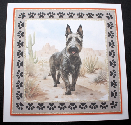 3 Desert Scottish terrier card fronts/toppers 14 by Marion Kimberley-Scott
