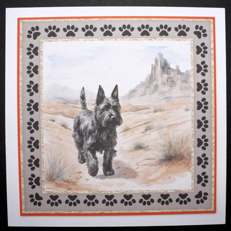 3 Desert Scottish terrier card fronts/toppers 15 by Marion Kimberley-Scott