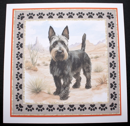 3 Desert Scottish terrier card fronts/toppers 16 by Marion Kimberley-Scott