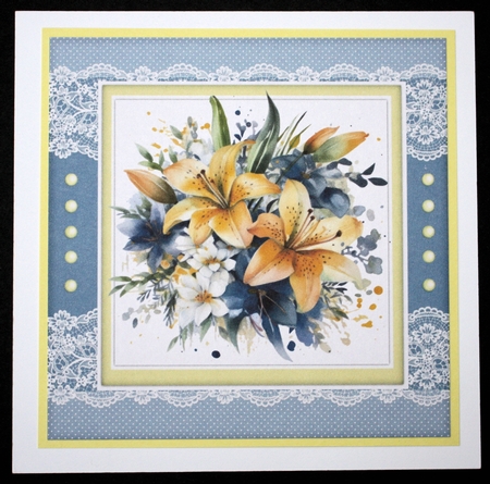 8x8 Mini Kit, Beautiful Indigo Blue and Yellow by Marion Kimberley-Scott