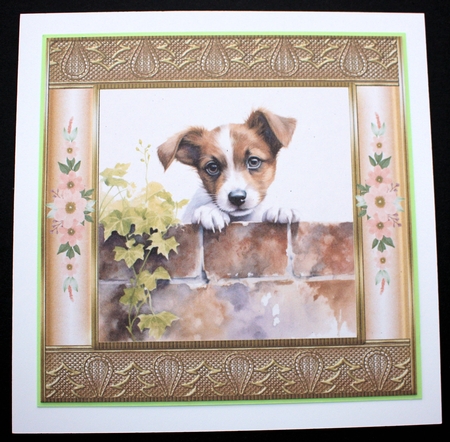 The nosy Jack Russell terrier card front 3 by Marion Kimberley-Scott