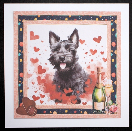 Framed Scottish terrier Birthday Card front 7 by Marion Kimberley-Scott