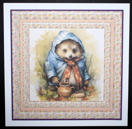 Hedgehog card front 5 by Marion Kimberley-Scott