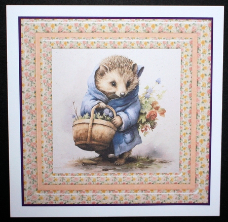 Hedgehog card front 6 by Marion Kimberley-Scott