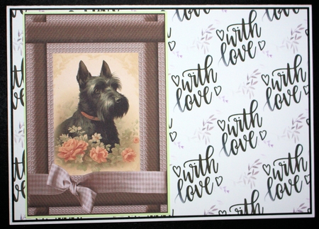 2 Vintage floral Scottish terrier card fronts 1 by Marion Kimberley-Scott