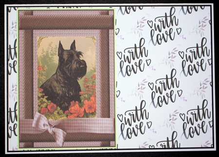 2 Vintage floral Scottish terrier card fronts 1 by Marion Kimberley-Scott