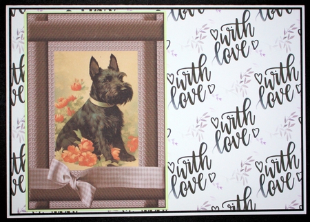 2 Vintage floral Scottish terrier card fronts 2 by Marion Kimberley-Scott