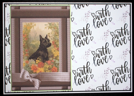 2 Vintage floral Scottish terrier card fronts 2 by Marion Kimberley-Scott