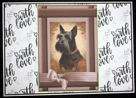 2 Vintage floral Scottish terrier card fronts 3 by Marion Kimberley-Scott