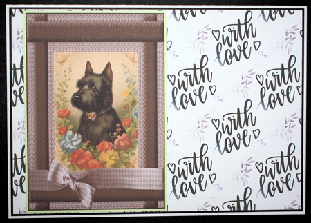 2 Vintage floral Scottish terrier card fronts 4 by Marion Kimberley-Scott
