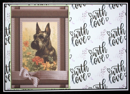 2 Vintage floral Scottish terrier card fronts 4 by Marion Kimberley-Scott