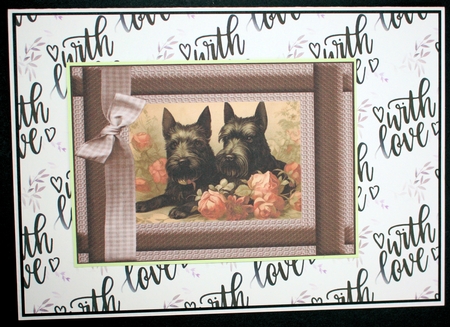 2 Vintage floral Scottish terrier card fronts 5 by Marion Kimberley-Scott