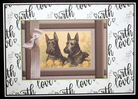 2 Vintage floral Scottish terrier card fronts 5 by Marion Kimberley-Scott