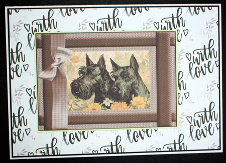2 Vintage floral Scottish terrier card fronts 6 by Marion Kimberley-Scott