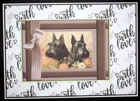 2 Vintage floral Scottish terrier card fronts 7 by Marion Kimberley-Scott