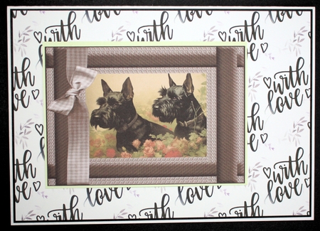 2 Vintage floral Scottish terrier card fronts 7 by Marion Kimberley-Scott