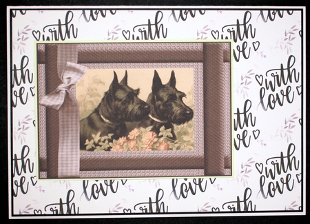 2 Vintage floral Scottish terrier card fronts 8 by Marion Kimberley-Scott