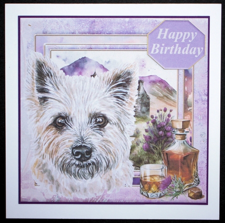Framed Scottish dogs card front 3 by Marion Kimberley-Scott