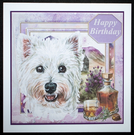 Framed Scottish dogs card front 8 by Marion Kimberley-Scott