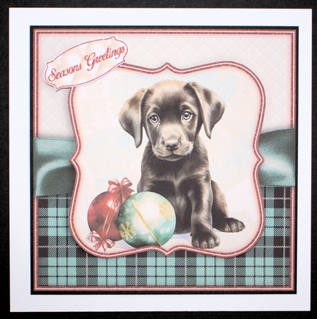 Christmas Puppies Mini Kit   7X7 by Marion Kimberley-Scott