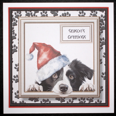 Peeking Christmas Dog Set 1 Multi Topper Kit by Marion Kimberley-Scott
