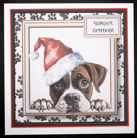 Peeking Christmas Dog Set 2 Multi Topper Kit by Marion Kimberley-Scott