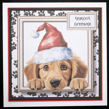 Peeking Christmas Dog Set 3 Multi Topper Kit by Marion Kimberley-Scott