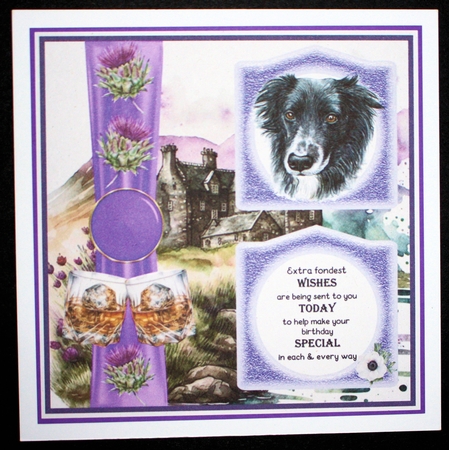 2 Panel Scottish dogs card front 1 by Marion Kimberley-Scott