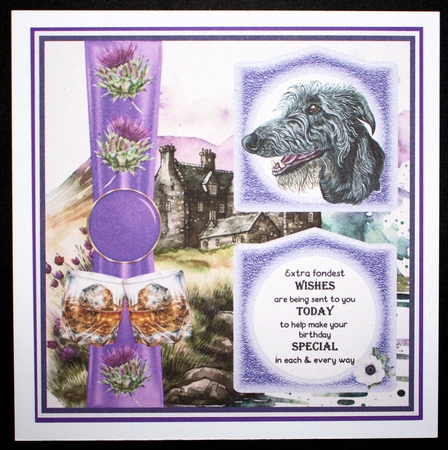 2 Panel Scottish dogs card front 2 by Marion Kimberley-Scott