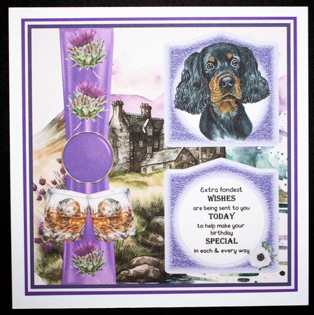 2 Panel Scottish dogs card front 3 by Marion Kimberley-Scott