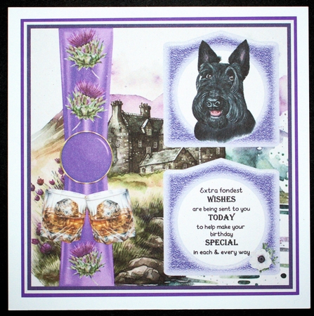 2 Panel Scottish dogs card front 4 by Marion Kimberley-Scott
