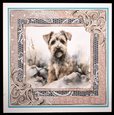 Wire haired Fox terrier card front 16 by Marion Kimberley-Scott