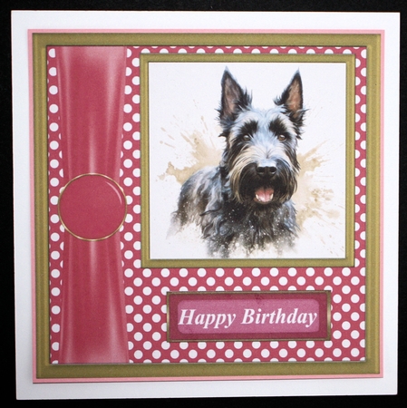 Its all about the splash Scottish terrier card front 1 by Marion Kimberley-Scott