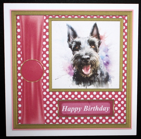 Its all about the splash Scottish terrier card front 5 by Marion Kimberley-Scott
