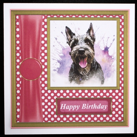 Its all about the splash Scottish terrier card front 6 by Marion Kimberley-Scott