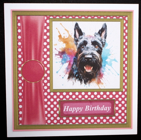 Its all about the splash Scottish terrier card front 8 by Marion Kimberley-Scott