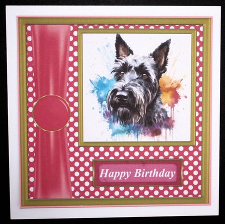 Its all about the splash Scottish terrier card front 15 by Marion Kimberley-Scott