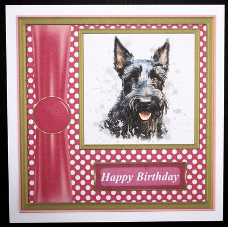Its all about the splash Scottish terrier card front 16 by Marion Kimberley-Scott