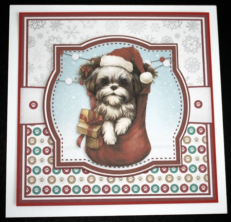 SHIH TZU AT CHRISTMAS by Marion Kimberley-Scott