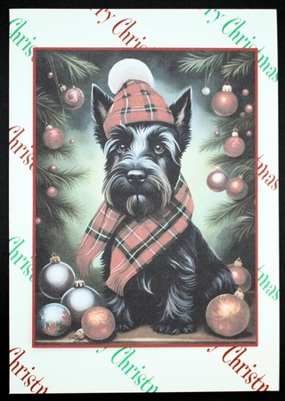 Scottie Loves Christmas A4 by Marion Kimberley-Scott