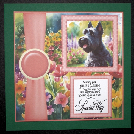 Summer garden pup card front 2 by Marion Kimberley-Scott