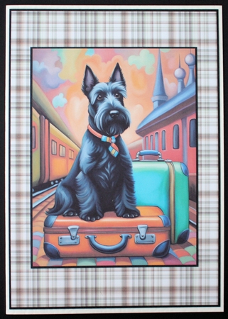 Scottie goes on Holiday A4 by Marion Kimberley-Scott